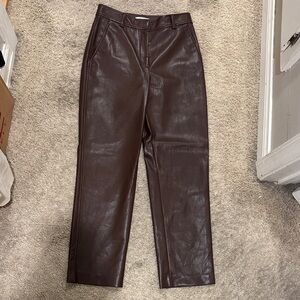 Babaton Chocolate Leather pants